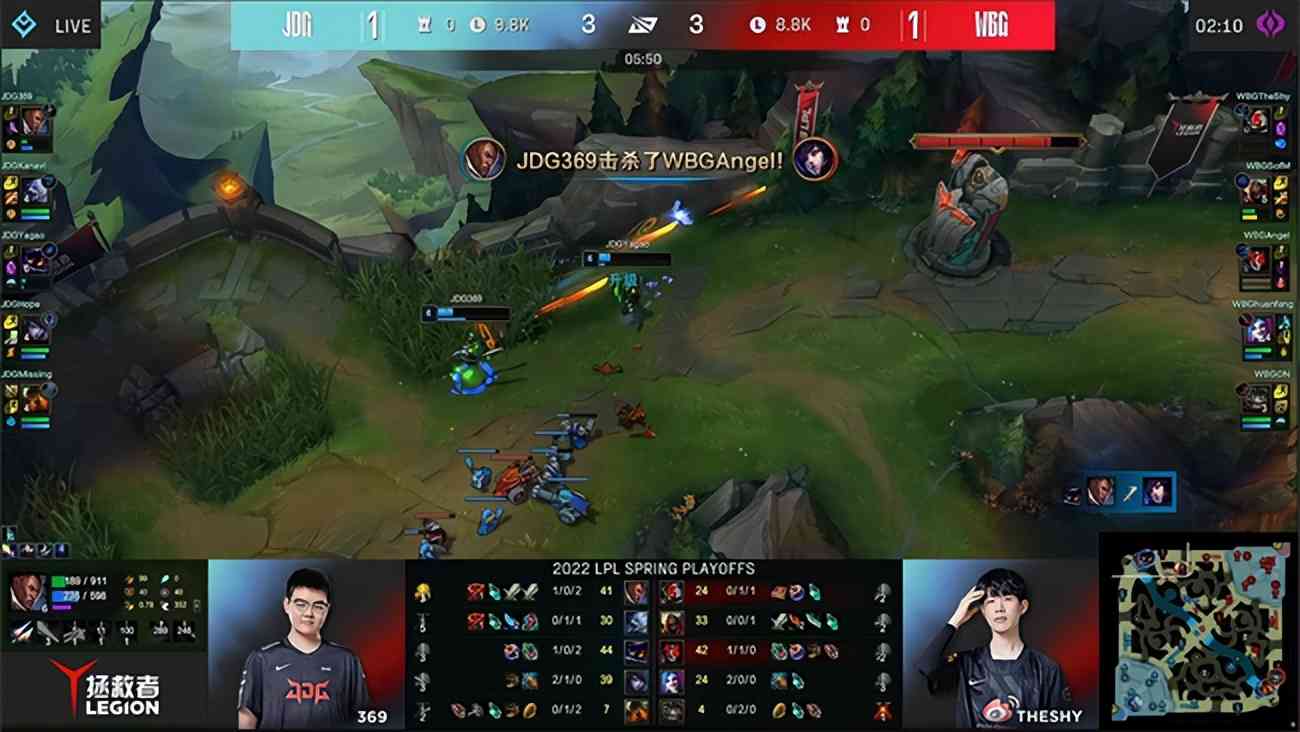 LOL-LPL：TheShy生死局剑魔惨遭针对，JDG 3-2战胜WBG挺进四强