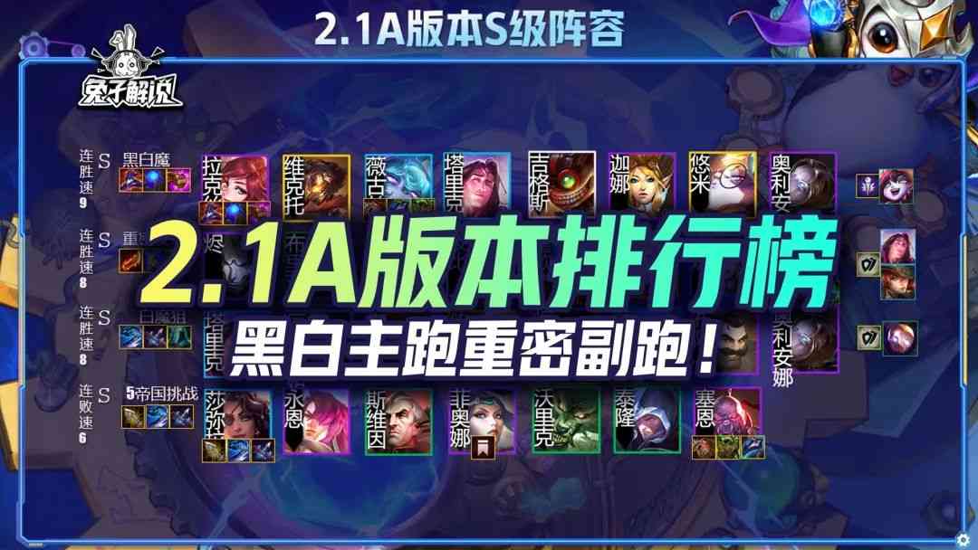 金铲铲之战S6：2.1版本排行榜！黑白魔之弈的12个上分阵容