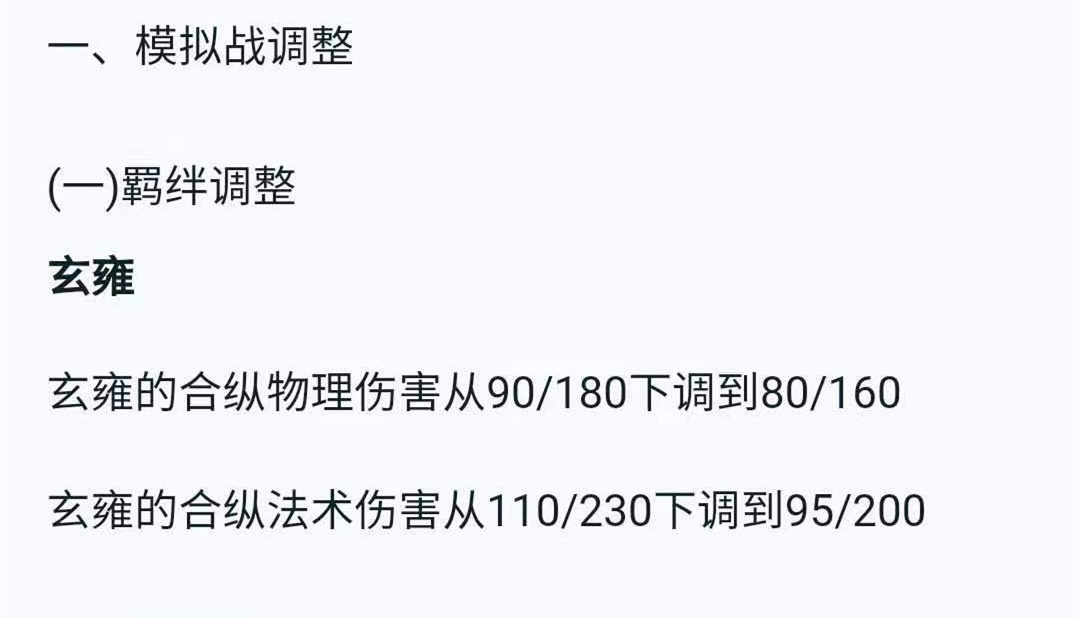 王者模拟战：824正式服更新，玄雍法刚上线就迎头挨了一板砖